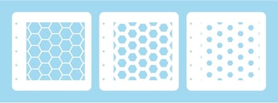 Nellie Snellen Stencils for Magnetic Colouring Set Msts001 Layered Combi Stencil Set (Set of 3) Honeycomb