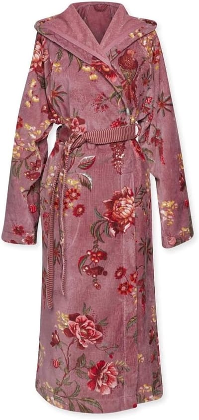 Dames Kamerjas - Badjas Loungewear - Ontspannen Thuis - 100% Katoen - Maat XS - Paars