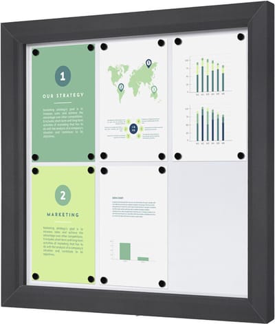 Outdoor Vergrendelbaar Notitiebord Slim 6 X A4 Anthracite - Syna SCTE6XA4PHC7016JS - Horeca & Professioneel