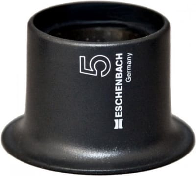 Horlogemakerloep - Vergrootglas Oogklem - Precisiewerk Reparatie - Ventilatie Tegen Beslaan - 5x Vergroting 25mm - Antraciet