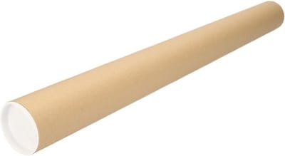 Poster koker van karton - 3x - 640 x 60 mm - Bruin - Verzendkokers - Voor A1 formaat papier