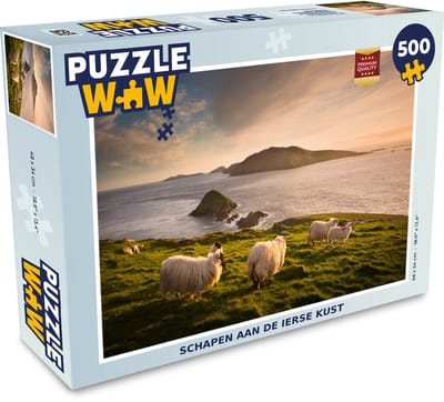 Puzzel Schapen aan de Ierse kust - Legpuzzel - Puzzel 500 stukjes