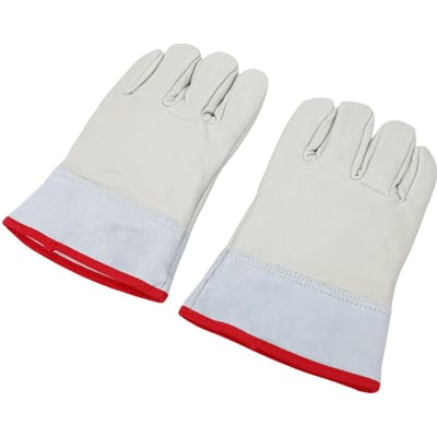 1 Paar Cryogene Handschoenen 26cm Koeienhuid Hoge Lage Temperatuur Bestendig Antivries Handschoenen voor Vloeibare Stikstof Droogijs