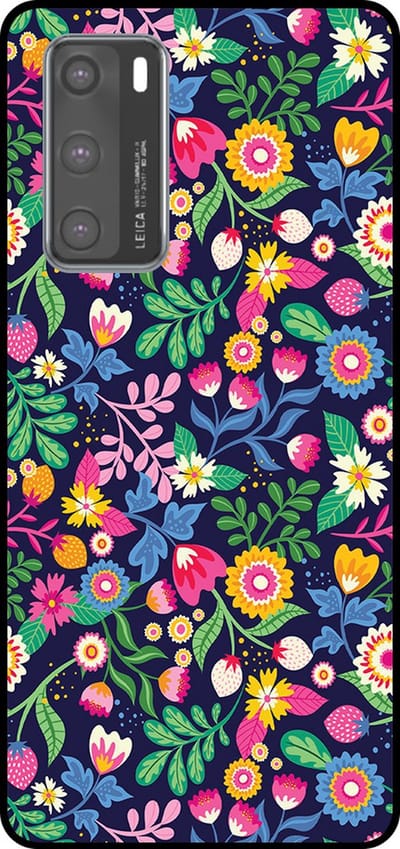 Smartphonica Telefoonhoesje Geschikt voor Huawei P40 met bloemen opdruk - TPU backcover case flower design geschikt voor Huawei P40