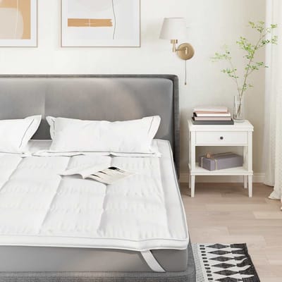 vidaXL - Matrasbeschermer - 100x200 - cm - wit