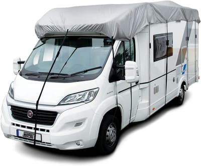 Camper Top Cover - Universele Afdekking - Bescherming Voertuig - Waterbestendig Materiaal - 8-8.5M Universeel - Zilver