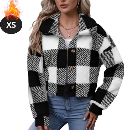 Livano Winterjas - Dames Winterjas - Winter - Volwassen - Stijlvol - Teddy Jas Dames - Zwart - XS