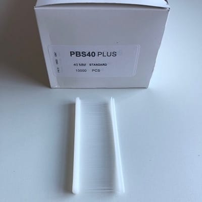 Textielpins 40mm standaard - 100/clip - PP - Verpakt per 10.000 stuks - PBS40 PLUS - Standard Micro Space