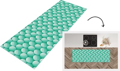 Keukenloper - Loper keuken - Design - Mint - Bal - 150x50 cm - Keukenloper vinyl