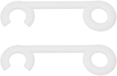 Dailygoods- Deurhaak 190x55mm - 2 Stuks - Kunststof - Ondersteuning Deurgreep - Vergrendeling Ramen/Jaloezieën - Gereedschapsvrij Gebruik - Deurklink
