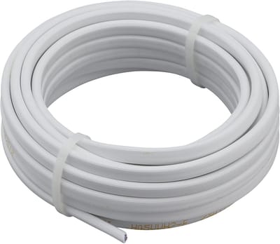 Ronde Elektrische Kabel H03VVH2-F 2x0.75mm² - 5 Meter Wit