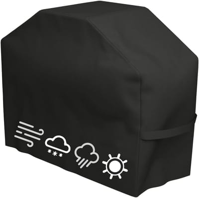 Dekzeil - Afdekzeil - Waterdicht - UV - bestendige Beschermhoes - Weerbestendige Tarp voor BBQ, Tuinmeubelen, Vrachtwagens & Buitenopslag - Waterdichte 210D Oxford Afdekzeil - Zwart Zeil met Zilveren Coating