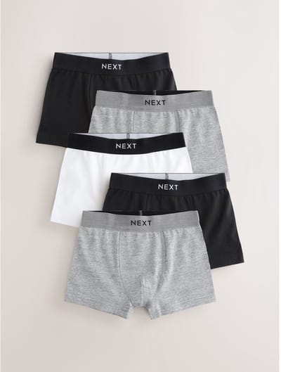 Next - Jongens - Set van 5 boxershorts - Zwart