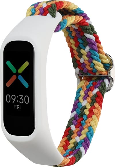 kwmobile nylon bandje voor smartwatch - geschikt voor Oppo Band Sport - 14 - 22 cm - Polsbandje in meerkleurig