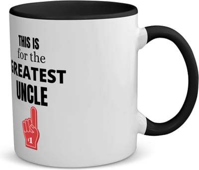 Akyol - this is for the greatest uncle koffiemok - theemok - zwart - Oom - oom - verjaardag oom - cadeautje - kado - geschenk - 350 ML inhoud