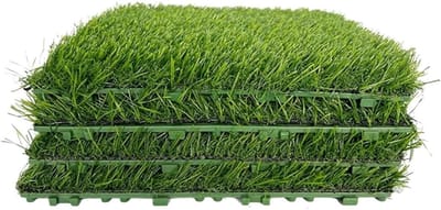 Kunstgras Tegels - Grasmatten Buiten - Tuin Aankleden - In elkaar grijpend ontwerp - 1 stuk - Groen