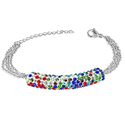Montebello Armband Aina Multi - 316L Staal - Shamballa - 17+4cm