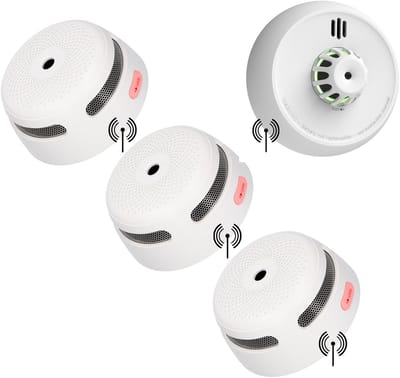 X-Sense Brandpreventieset XS01-W Draadloos koppelbare rookmelder en XH01-W Koppelbare hittemelder - 3 Rookmelders en 1 Warmtemelder - 10 jaar batterij - Voldoet aan Europese norm - Koppelbaar brandalarm
