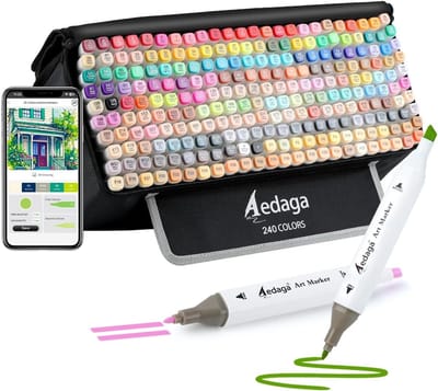 Alcohol Markers - Alcohol Markerset - Multicolor - 240 Kleuren - Dubbelzijdig - Voor Volwassenen en Kinderen