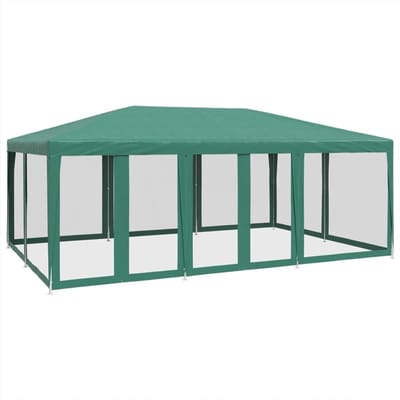 Partytent met zijwanden - Luifel tent tuin - Feestelijke bijeenkomsten - UV-bestendig HDPE materiaal - 6x4 meter - Groen
