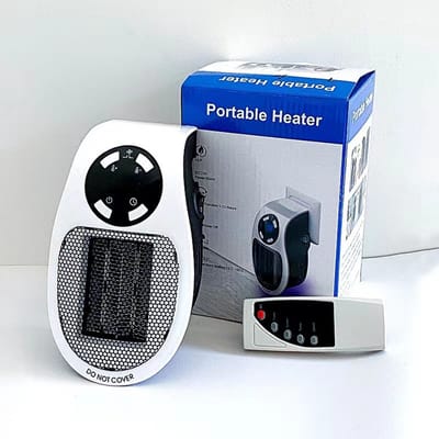 Stekkerventilatorverwarming, mini-keramische verwarming, digitaal display, energiebesparend, met thermostaat en oververhittingsbeveiliging