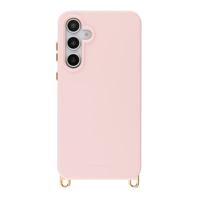Selencia Hoesje - Geschikt voor Samsung Galaxy S24 / S25 - Rivièra Backcover met Magnetische Ring met afneembare haakjes - Sorbet Pink