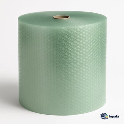 Inpakr Noppenfolie - BIO Transparant - 50cm x 100m - 10 mm noppen - 100 meter rol - Bubble Wrap Rol - Bubbeltjes plastic - Extra sterk - Bescherm uw spullen - Voor inpakken en verhuizen - Bubbeltjesplastic