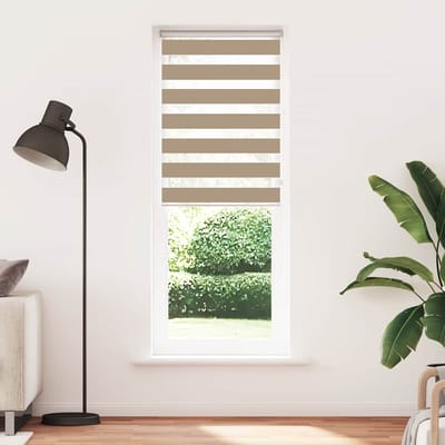 vidaXL - Zebra - Blind - 75x200 - cm - stofbreedte - 70,9 - cm - polyester - zandbruin