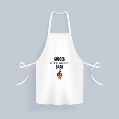 Akyol - succes met je nieuwe baan Keukenschort - Collega - collega - bedankje - cadeautje voor collega - kado - afscheids cadeau - 82 bij 71 cm