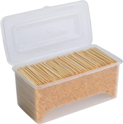 Bamboe tandenstokers rond 3000 stuks - houten cocktailprikker glad afwerking