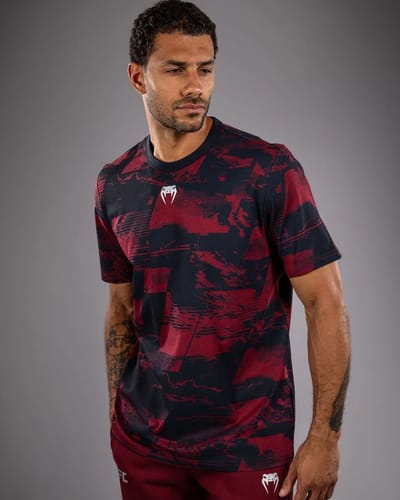 UFC Zenith x Venum Fight Week T-shirt Katoen Marineblauw Bordeauxrood - S
