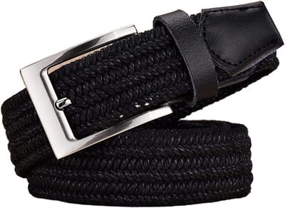 Heren Riem - Canvas Riem - Dagelijks Gebruik - Gevlochten Stijl - 120 cm - Zwart