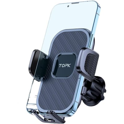 TOPK Auto Telefoonhouder Zwaartekracht Stand voor IPhone Xiaomi Samsung Auto Mobiele Ondersteuning voor Dashboard Voorruit Luchtuitlaat Telefoon Mo Praktisch Gebruik gray