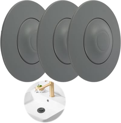 Siliconen Doppen - Afvoer Stopper - Voorkomt Verstoppingen - Met Vuilfilter - 112 cm - Grijs