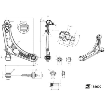 Draagarm, wielophanging FEBI BILSTEIN 185609