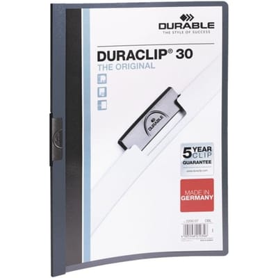 Klemmap Durable Duraclip A4 3mm 30 vellen nachtblauw