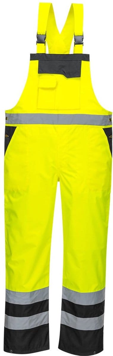Portwest Twee Kleuren Amerikaanse Overall - Ongevoerd S488 - Geel/Zwart - XXL