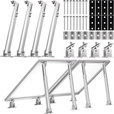 Zonnepaneel Montage Set - Installatie Kit - Balcon Energie - Verstelbare Hoek - 56x15x7 cm - Aluminium