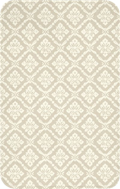 WC mat 50x80 cm - Antislip - Floraal - Ornament - Beige - Toiletmat - Vloermat - Douchemat - Toilet tapijt - Toiletmatten