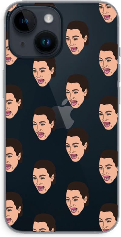 Case Company® - Hoesje geschikt voor iPhone 14 hoesje - Ugly Cry Call - Soft Cover Telefoonhoesje - Bescherming aan alle Kanten en Schermrand