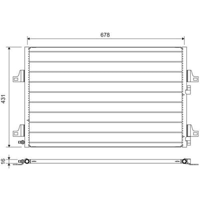 Condensator, airconditioning VALEO 814007