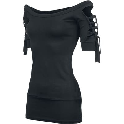Outer Vision T-shirt - Kork - S tot XXL - voor Vrouwen - zwart