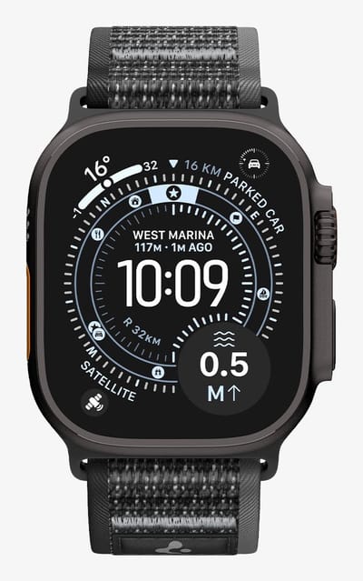 Spigen Athlex Air 2 Bandje voor Apple Watch 8/9/10/11/SE/Ultra (44/45/46/49mm) Grijs black