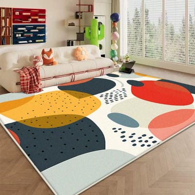 Abstracte Kunst Tapijt Zwart Wit Mode Woonkamer Grote Kleden Moderne Decoratie Antislip Tapijten Slaapkamer Gemakkelijk Schoon Zachte Matten 60*90cm