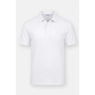 Vercate - Heren Polo Korte Mouw - Strijkvrij Poloshirt - Wit - Slim Fit - Excellent Katoen - Maat: S