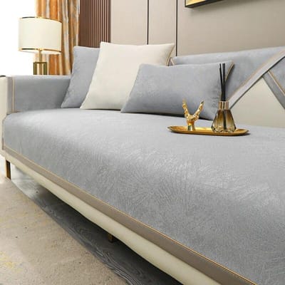 Chenille Eenvoud Sofa Kussen Vier Seizoenen Universeel Antislip Zitkussens Nieuwe Effen Kleur Modern High-end Zachte Sofa Hoes 70x70cm 1pcs