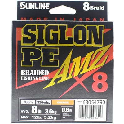 Sunline PE Line X8 Siglon AMZ 300m PE 0,6 8LB Oranje (0619) oranje