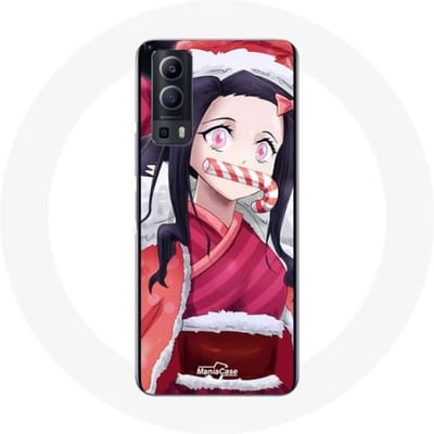 Coque pour Vivo Y72 Anime Demon Slayer Kamado Nezuko Le jour de Noël 2023