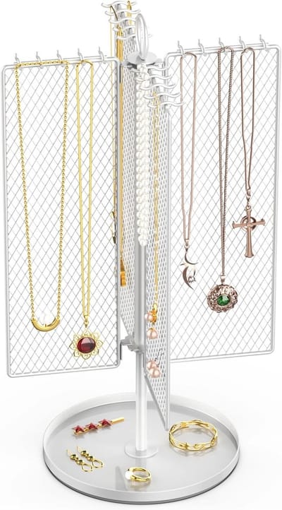 Rotating Jewelry Stand voor Kettingen, Sieraden Organizer en Kettinghouder voor een Opgeruimde Collectie