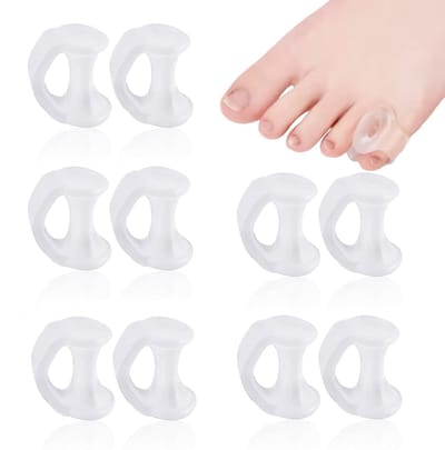 LISM-10-delige set gel teenscheiders, teenscheiders Geschikt voor de kleine teen, teencorrectors, teenspreiders, siliconen